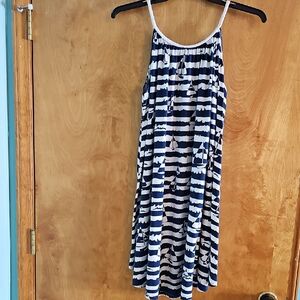 indigo soul Navy and White Striped Sailboat Dress